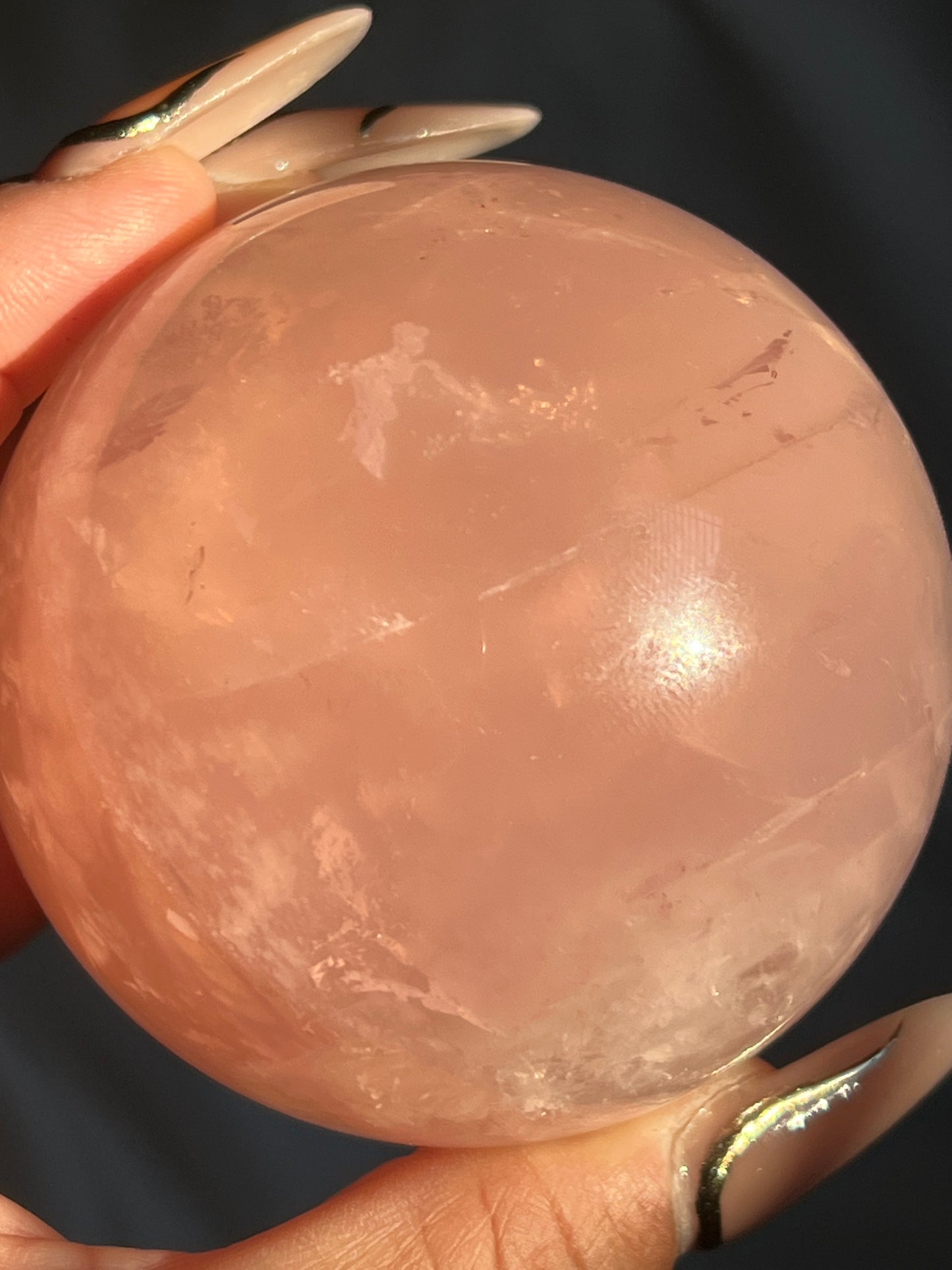 “Starstruck” Rose Quartz Sphere