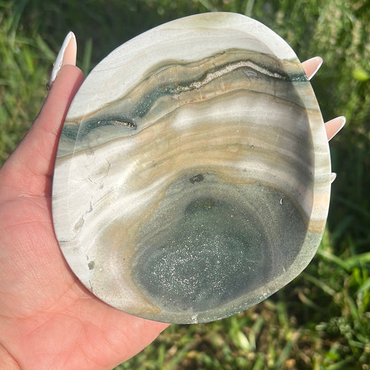 “Gaia” Green Jasper Bowl