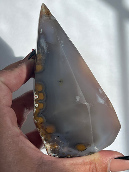 “Sorceress Spire” Dendritic Druzy Agate Cutbase