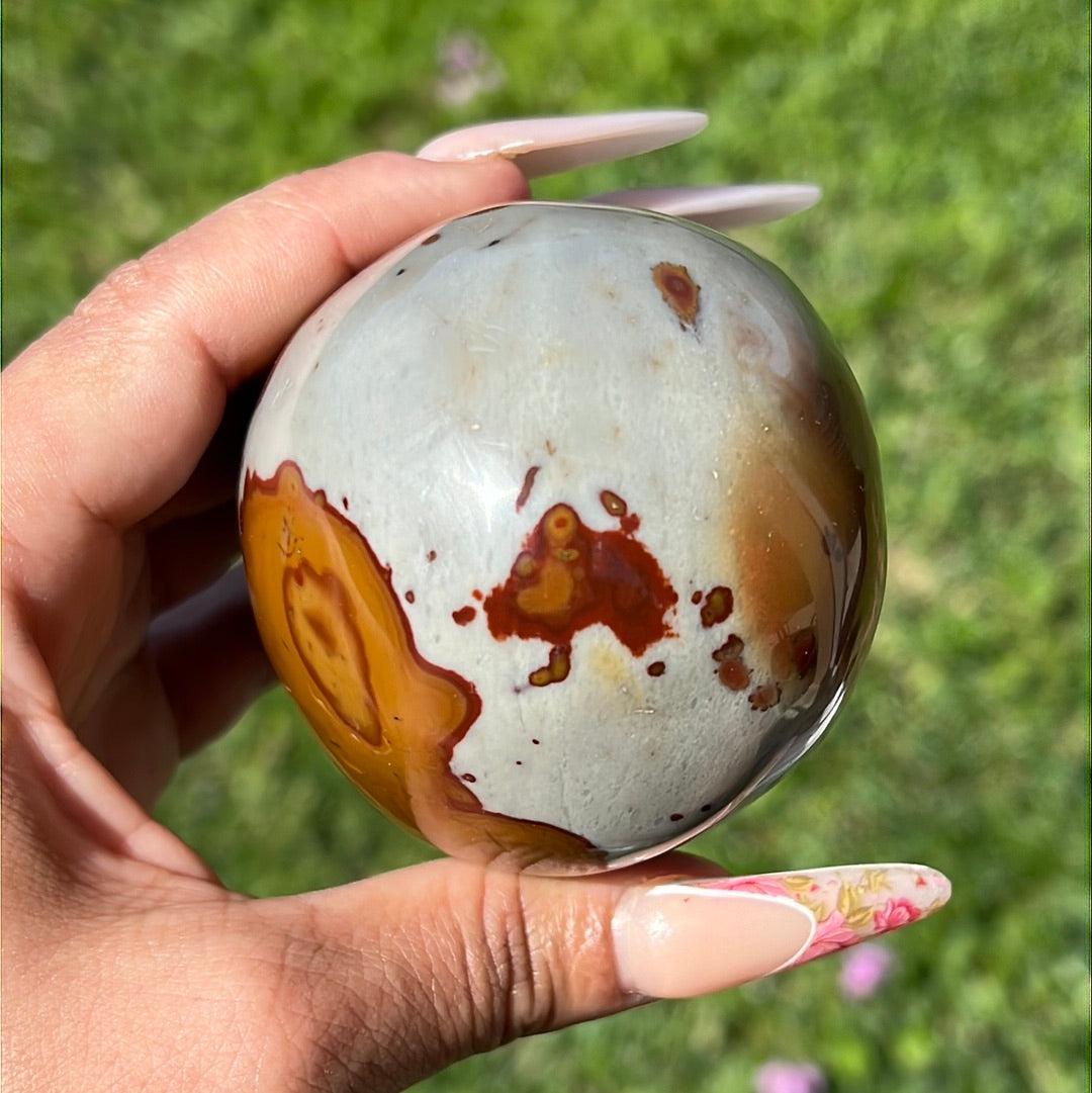 “Kawaii Style” Polychrome Jasper Mushroom