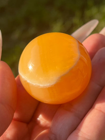 “Grecian Orange Grove” Orange Calcite Spheres