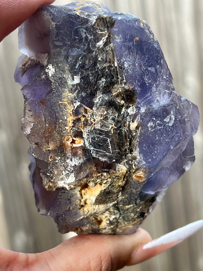 Chunky Indigo Balochistan Fluorite Cluster