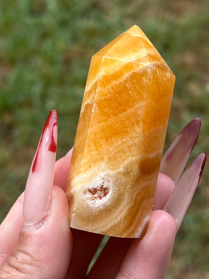 “Orange Cream” Orange Calcite Points