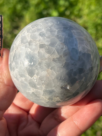 “Clear Skies” Light Blue Calcite Spheres