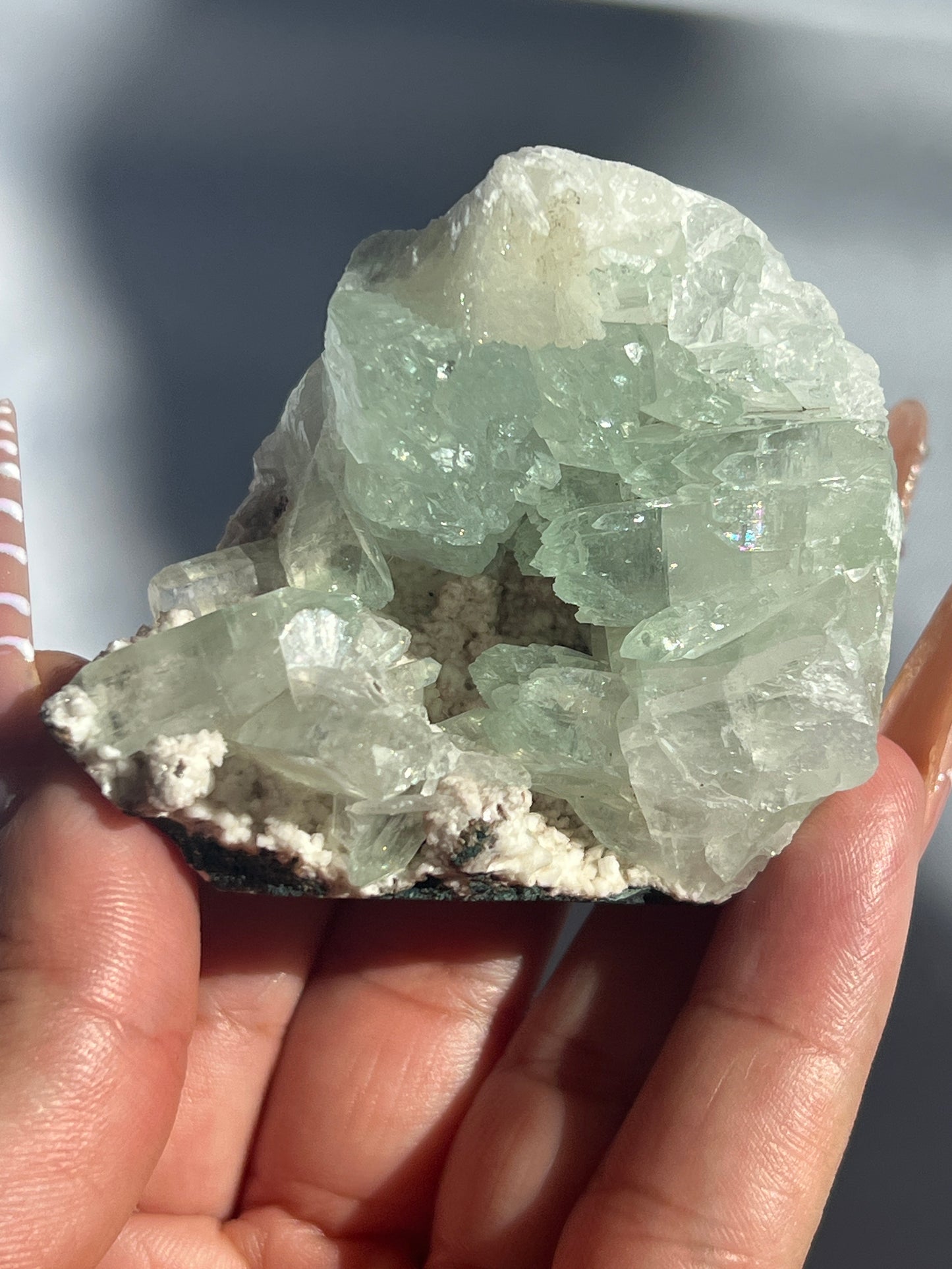 “Fresh Mint” Himalayan Green Apophyllite Clusters