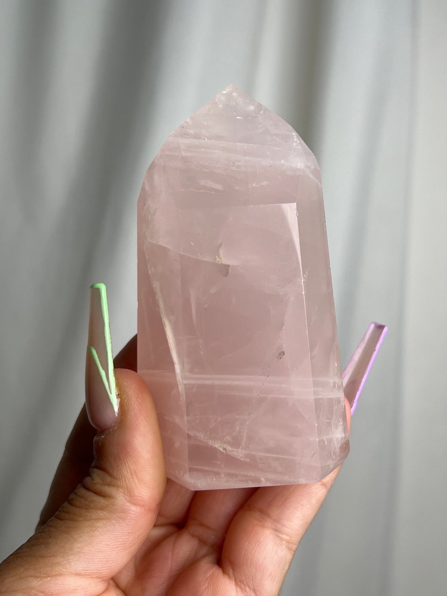 “Dusty Rose” Brazilian Rose Quartz Tower