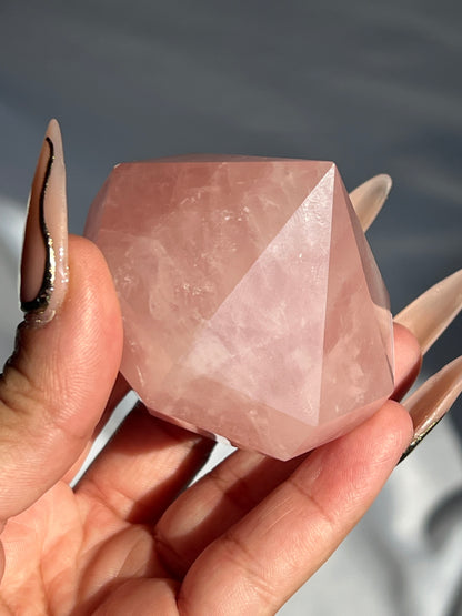 “Blushing Jewel” Rose Quartz Diamonds