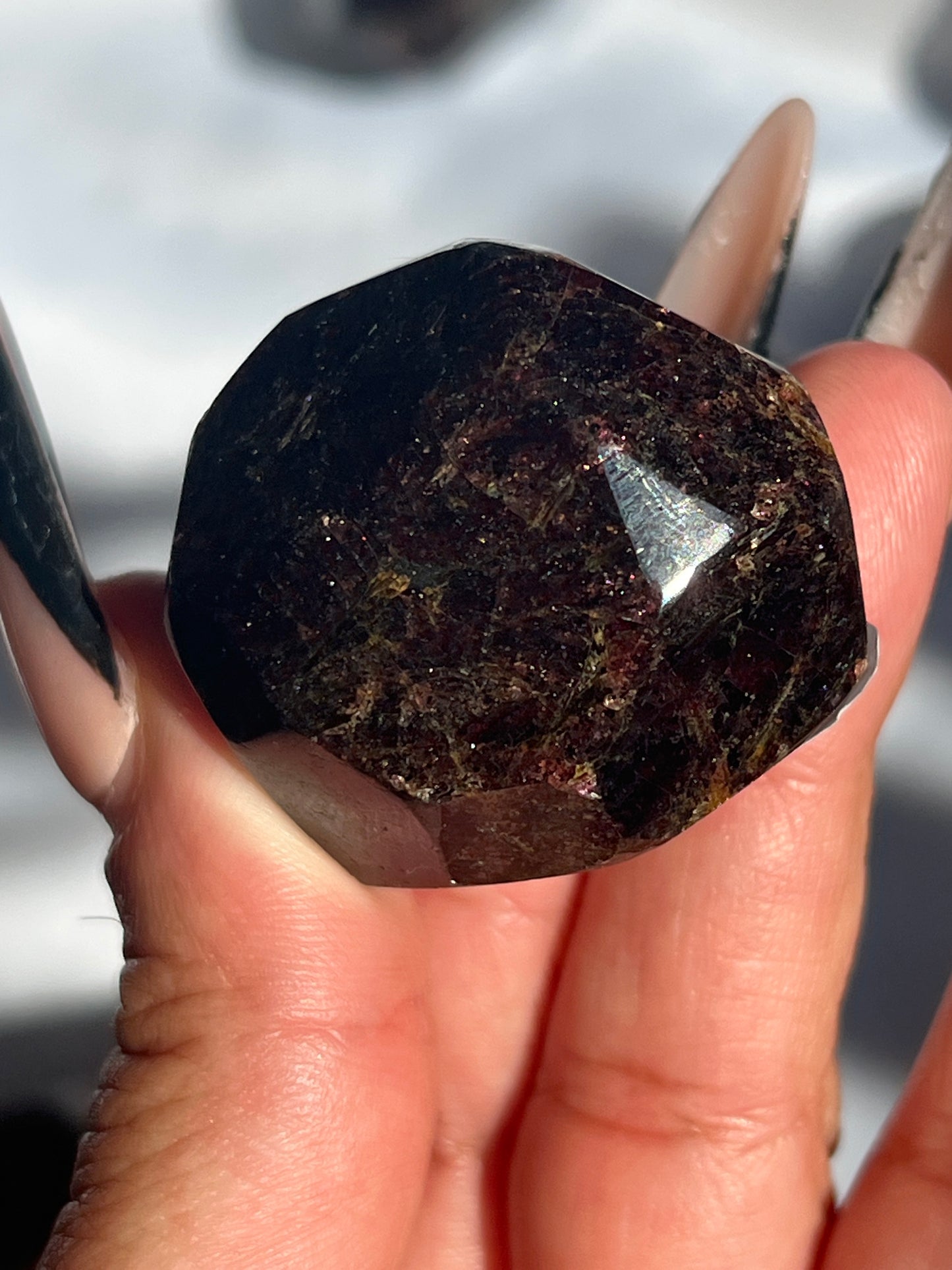 “Lifeblood” Polished Faceted Almandine Garnet Free Forms