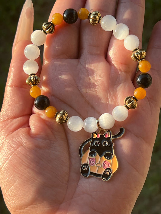 “Trick or Treat” Pumpkin Kitty Bracelet