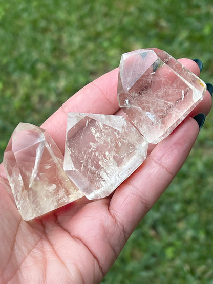 “Iced Out” Super Clean Pale Citrine Points