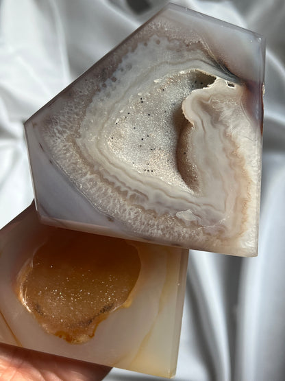 “Iced Out” Druzy Agate Diamonds