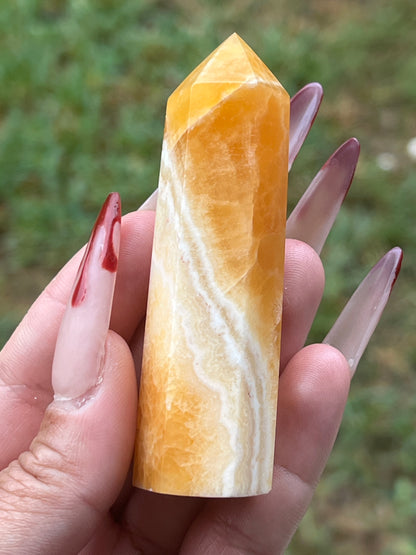 “Orange Cream” Orange Calcite Points