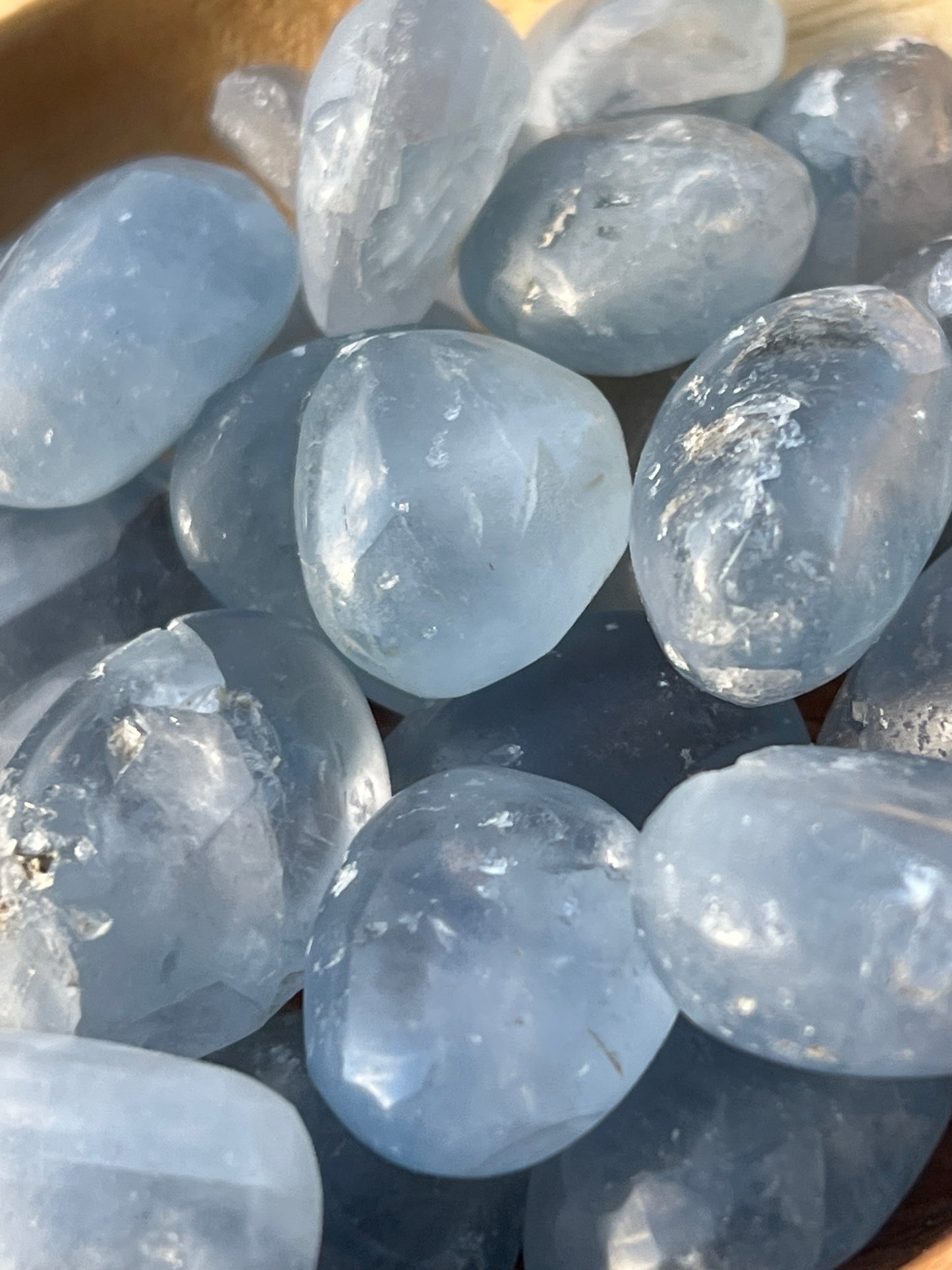 “Heavenly” Celestite Tumbles