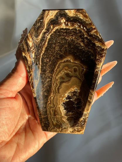 “Rest in Reese’s Pieces” Chocolate Calcite Coffin Dishes