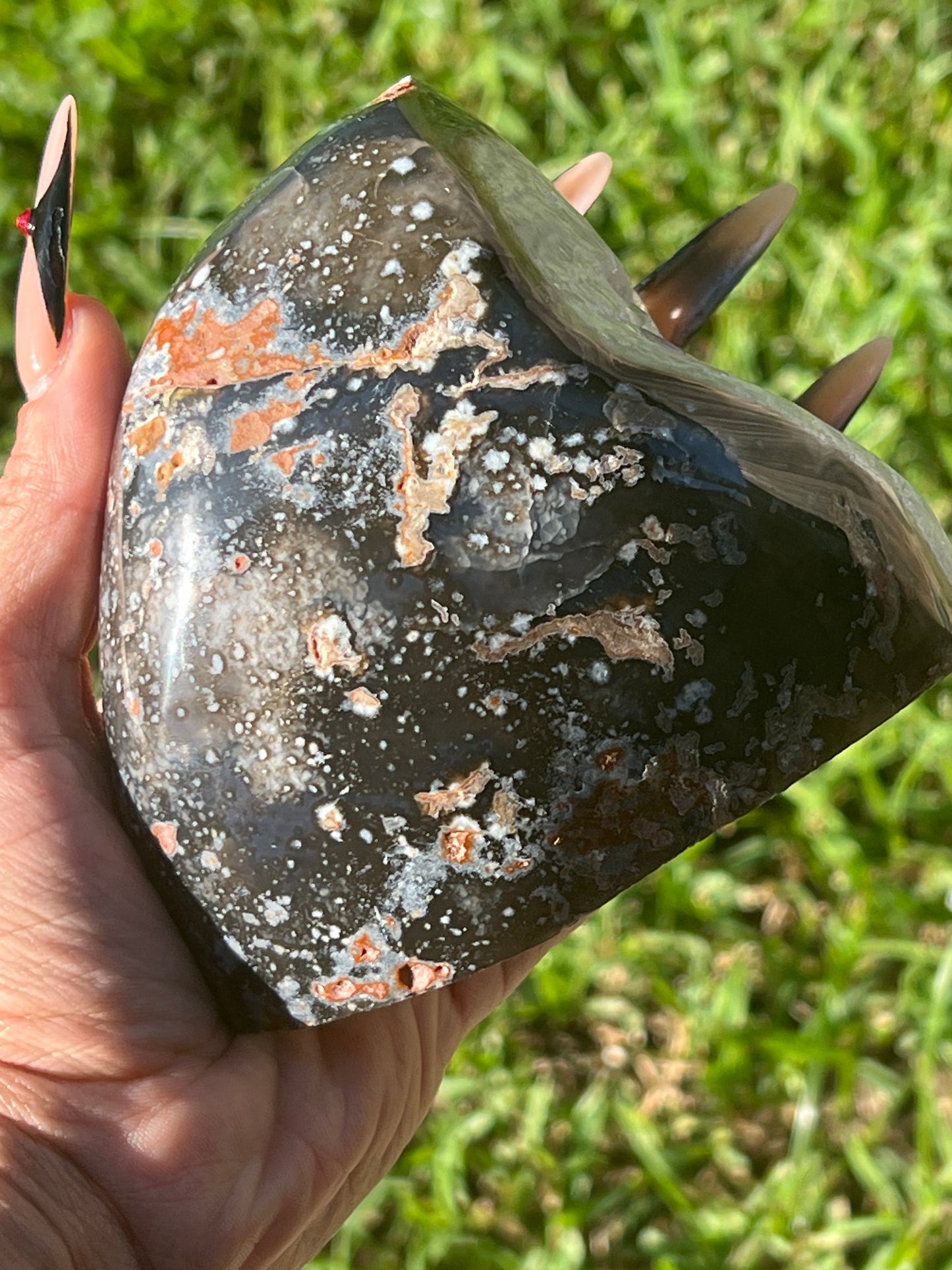 “Crystalline Cathedral” Druzy Black Agate Cutbase