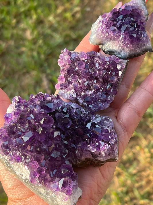 “Sugar-Coated Grapes” Uruguayan Amethyst Clusters