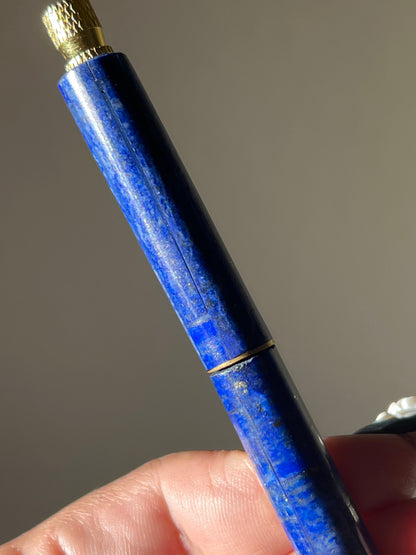 “Locked In” Lapis Lazuli Ballpoint Crystal Pen