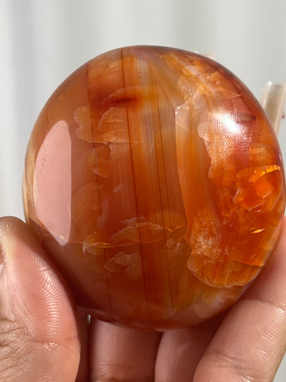 “Inferno” Carnelian Palm Stones