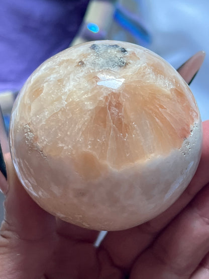 “Eye of the Fates” Peach Stilbite & Scolecite Spheres