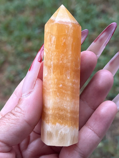 “Orange Cream” Orange Calcite Points