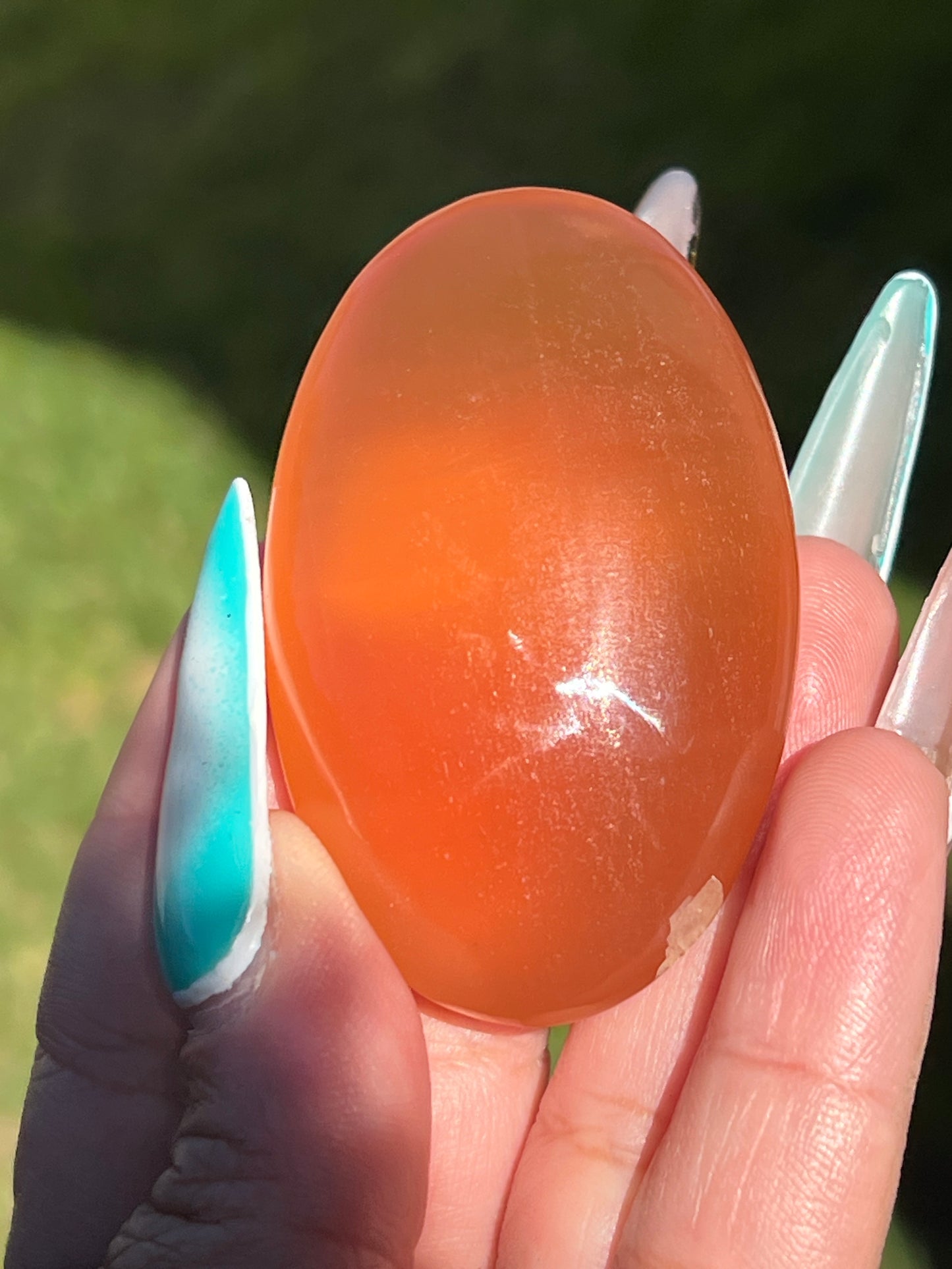 “Sweet” Honey Calcite Palm Stones