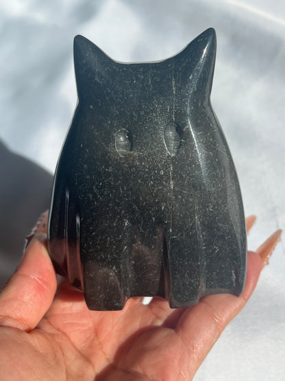 “Purr-ty” Black Marble Ghost Kitty