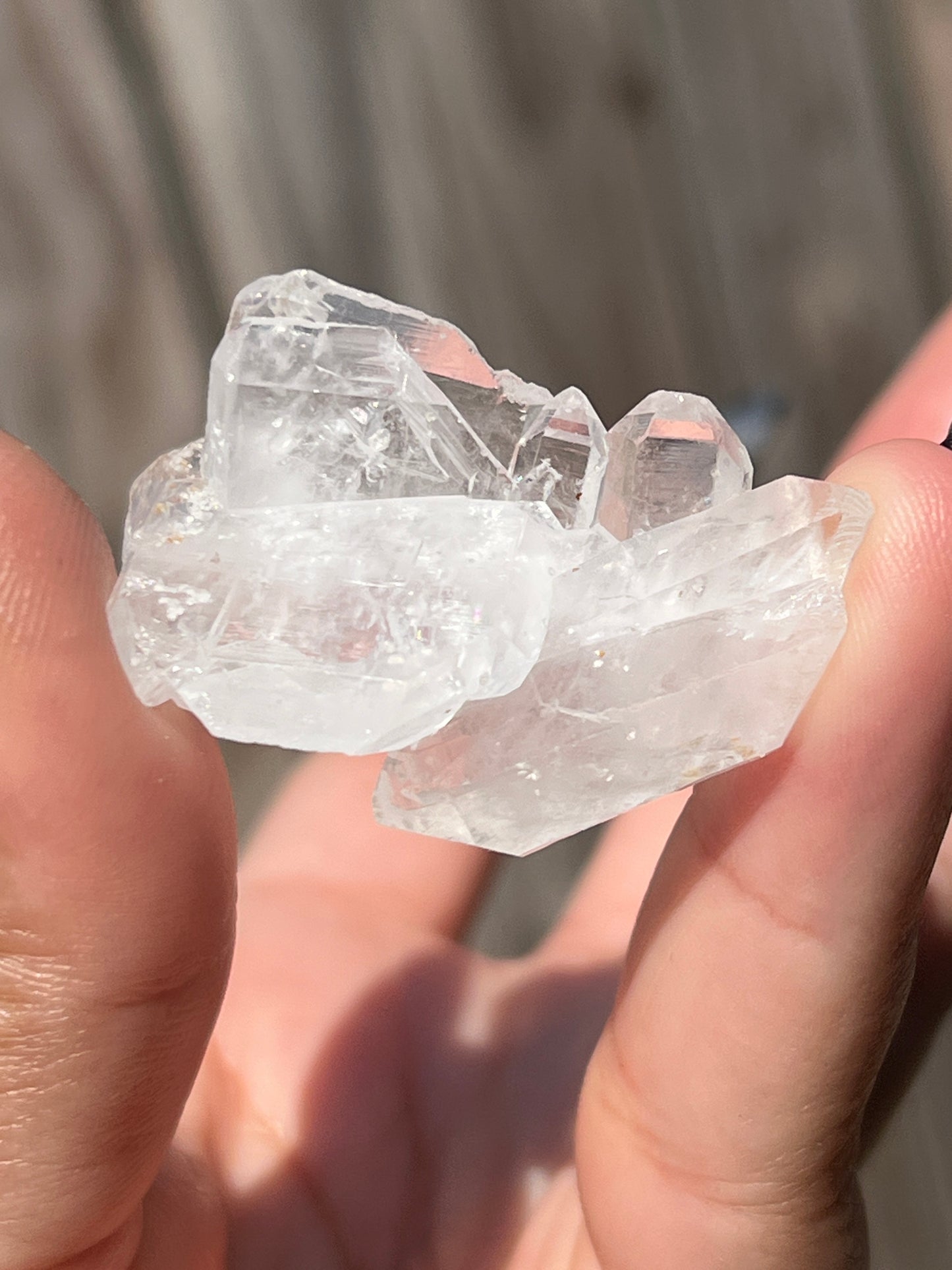 “Crystalline” Medium Faden Quartz Clusters