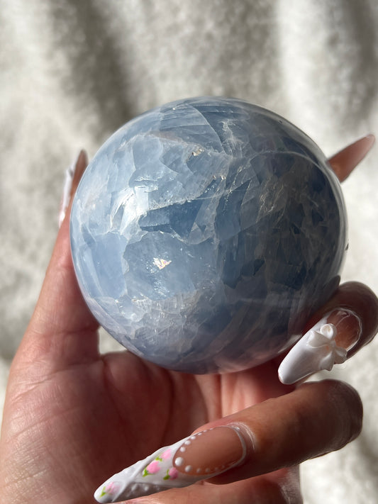 “Daphne” Blue Calcite Sphere