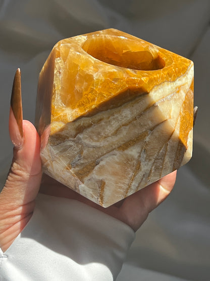 “Honeycomb Drip” Calcite Planters