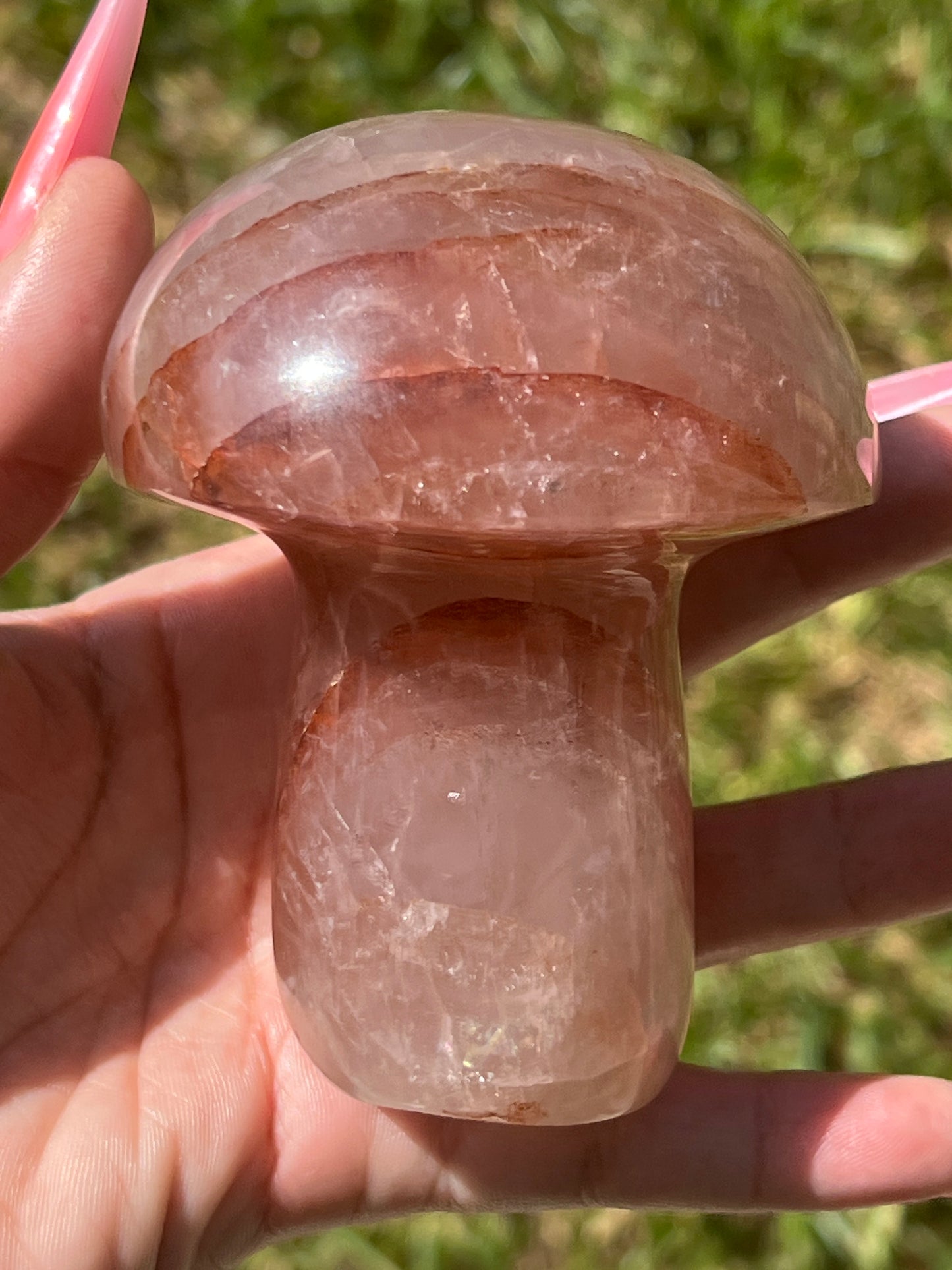 “Blazing” Medium-Large Fire Quartz Mushroom