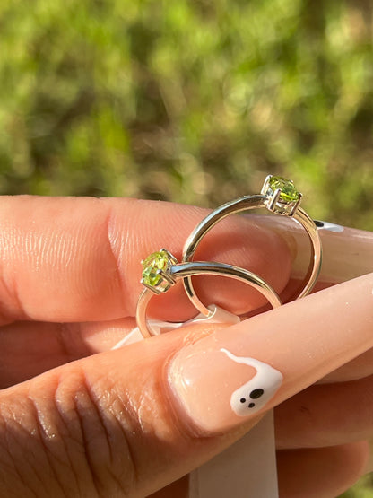 “Chartreuse Dreams” Peridot Rings