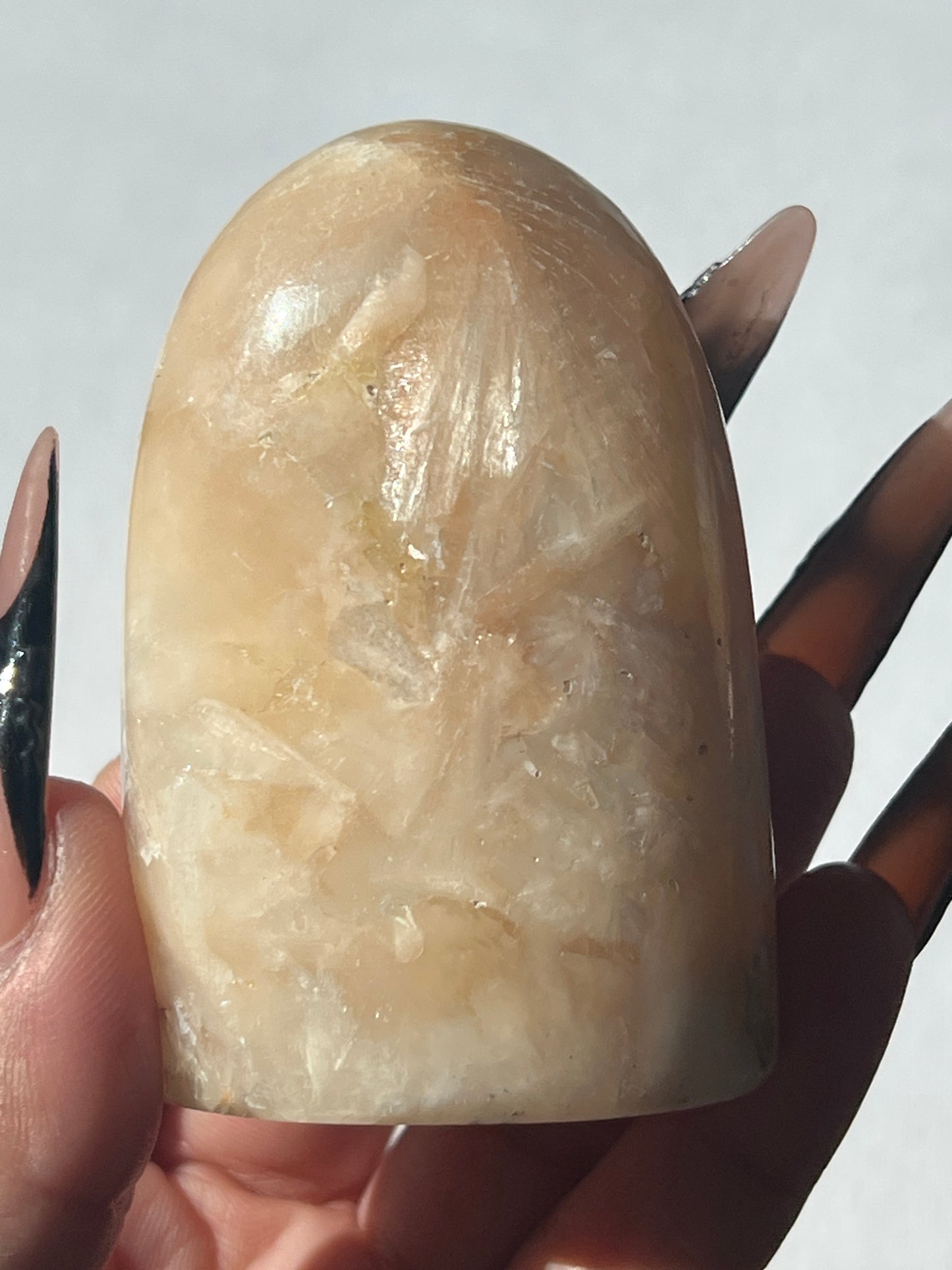 “Goblin’s Gravestone” Peach Stilbite Free Forms