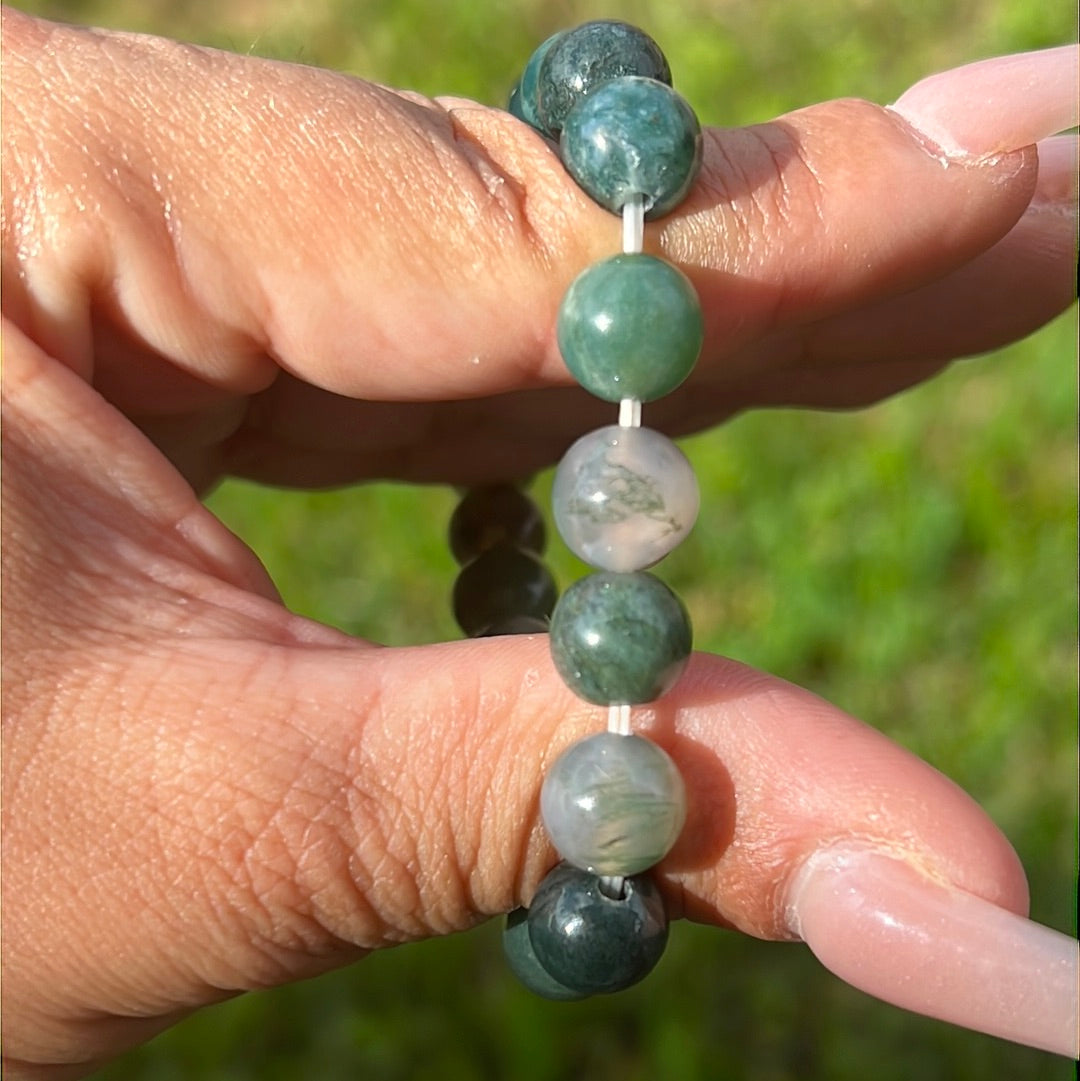 “Oakmoss” Moss Agate Bracelet