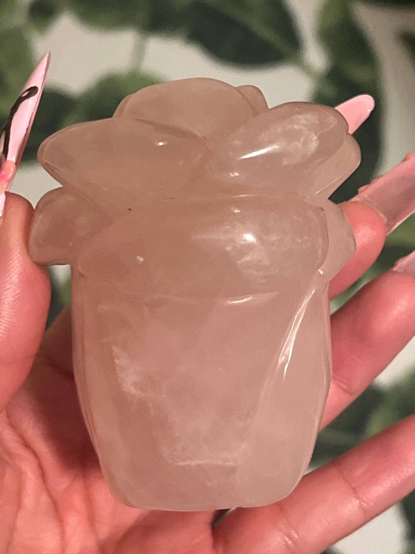 “Eternal Rose” Chunky Self-Standing Rose Quartz Rose