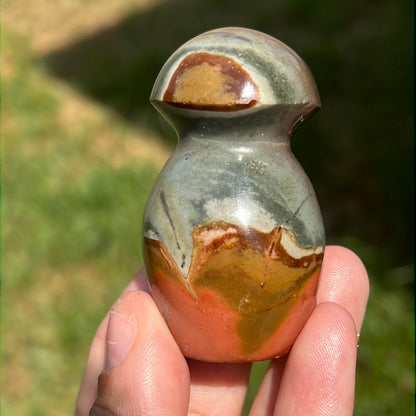 “Pink Pocket” Polychrome Jasper Mushrooms