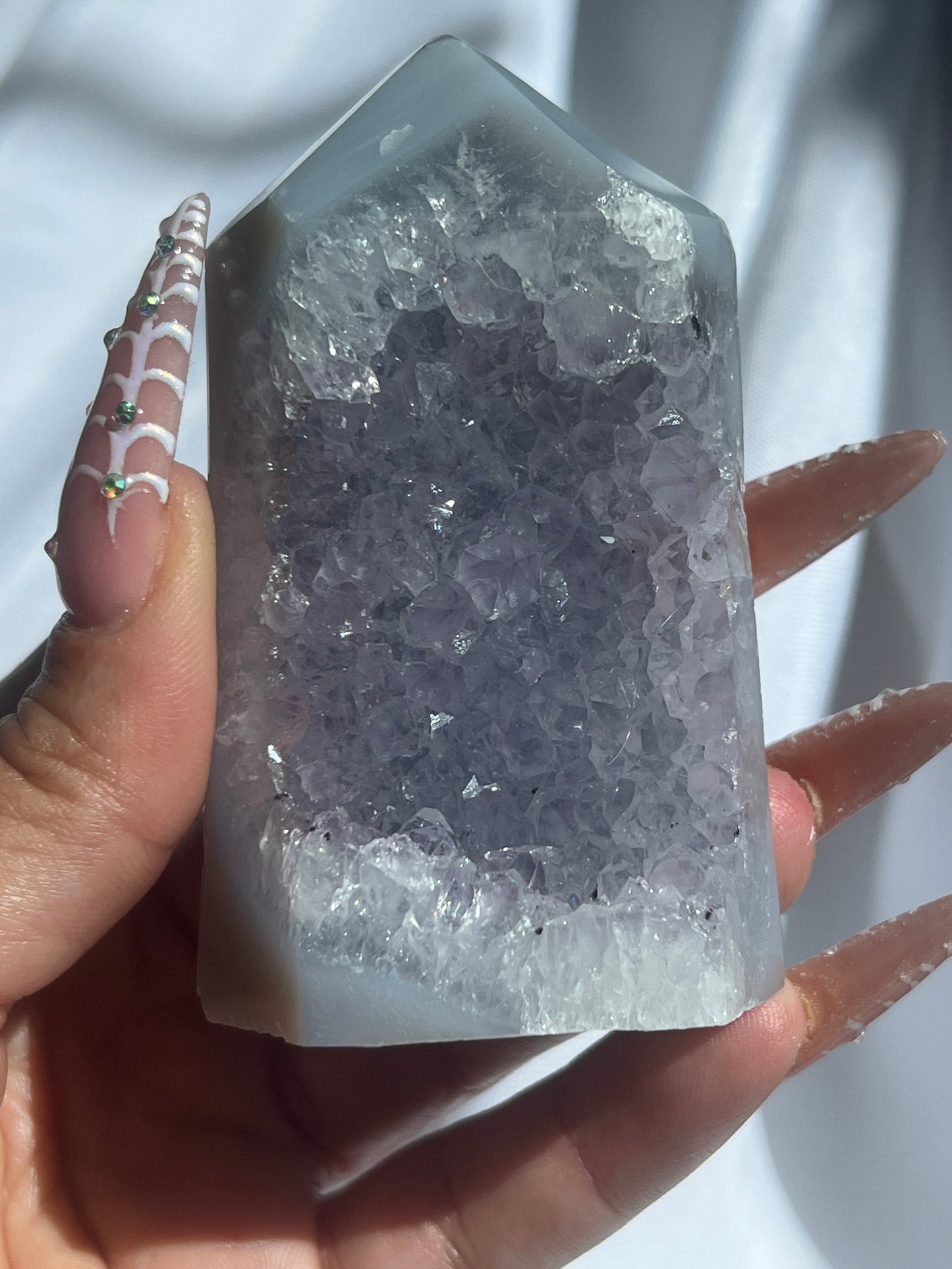 “Fairy Pool” Druzy Agate Tower