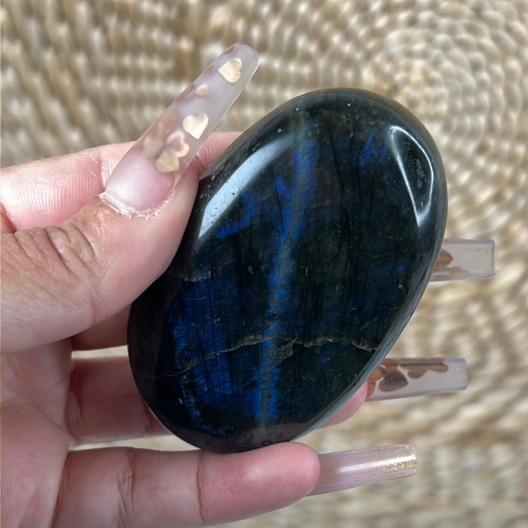 “Glow with the Flow” Labradorite Palm Stones