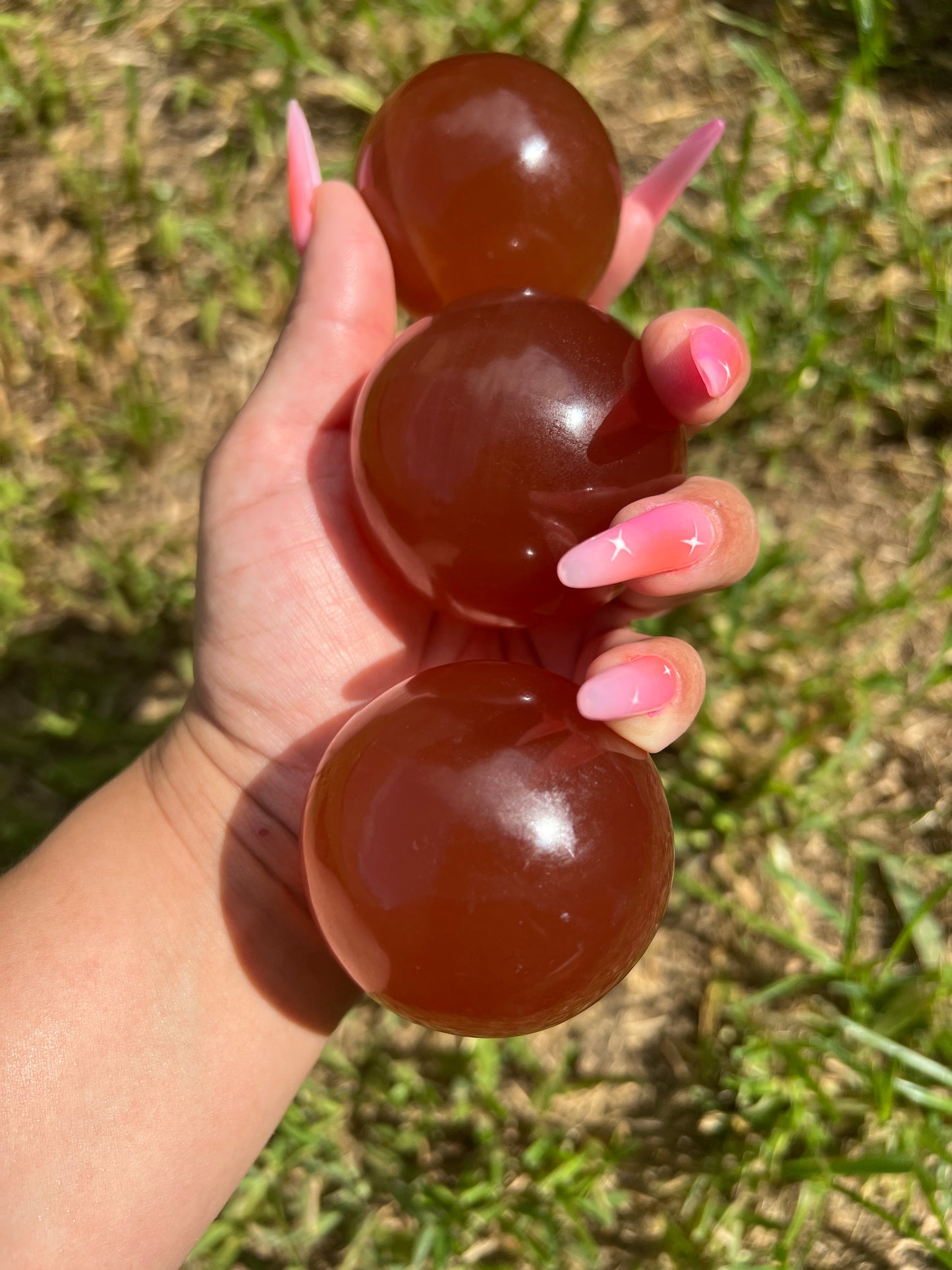 “Sweet Life ” Honey Calcite Spheres