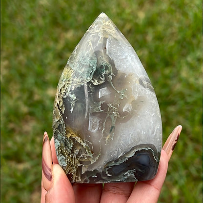 “Garden Gnome” Moss Agate Free Forms