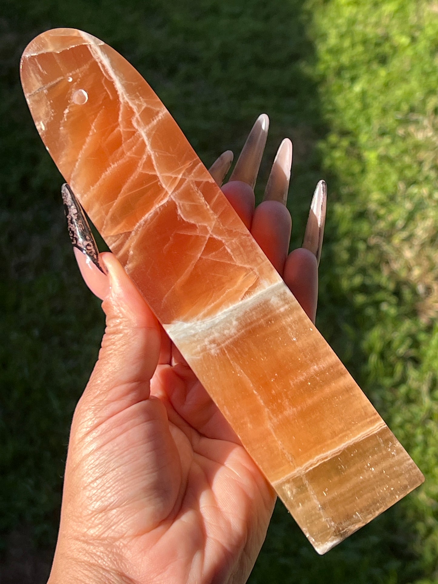 “Honey & Oud” Honey Calcite Incense Holders