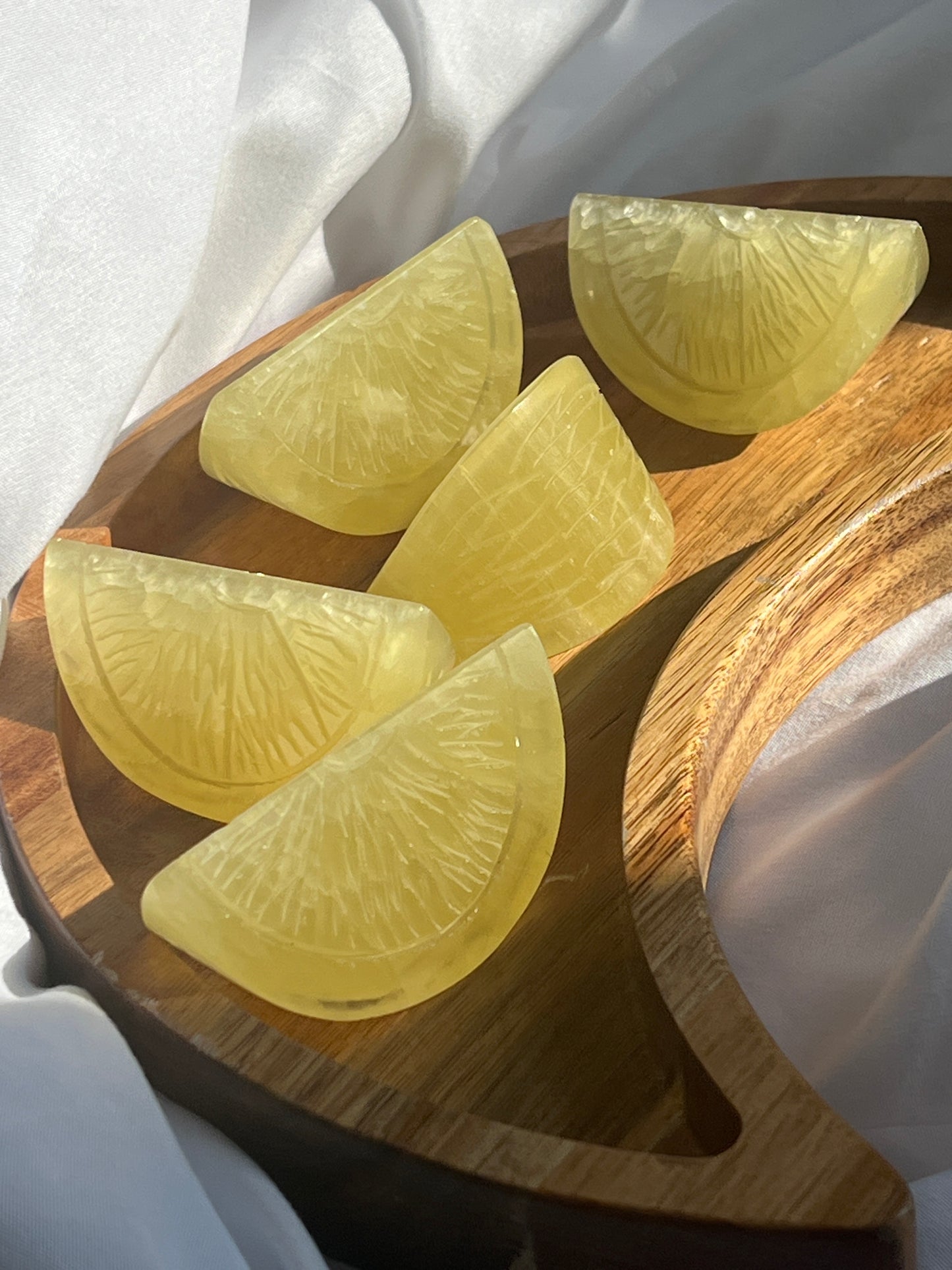 “Citrus Soleil” Lemon Calcite Lemon Slices