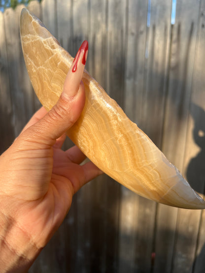 “Honeycomb” Banded Calcite Bowl 2