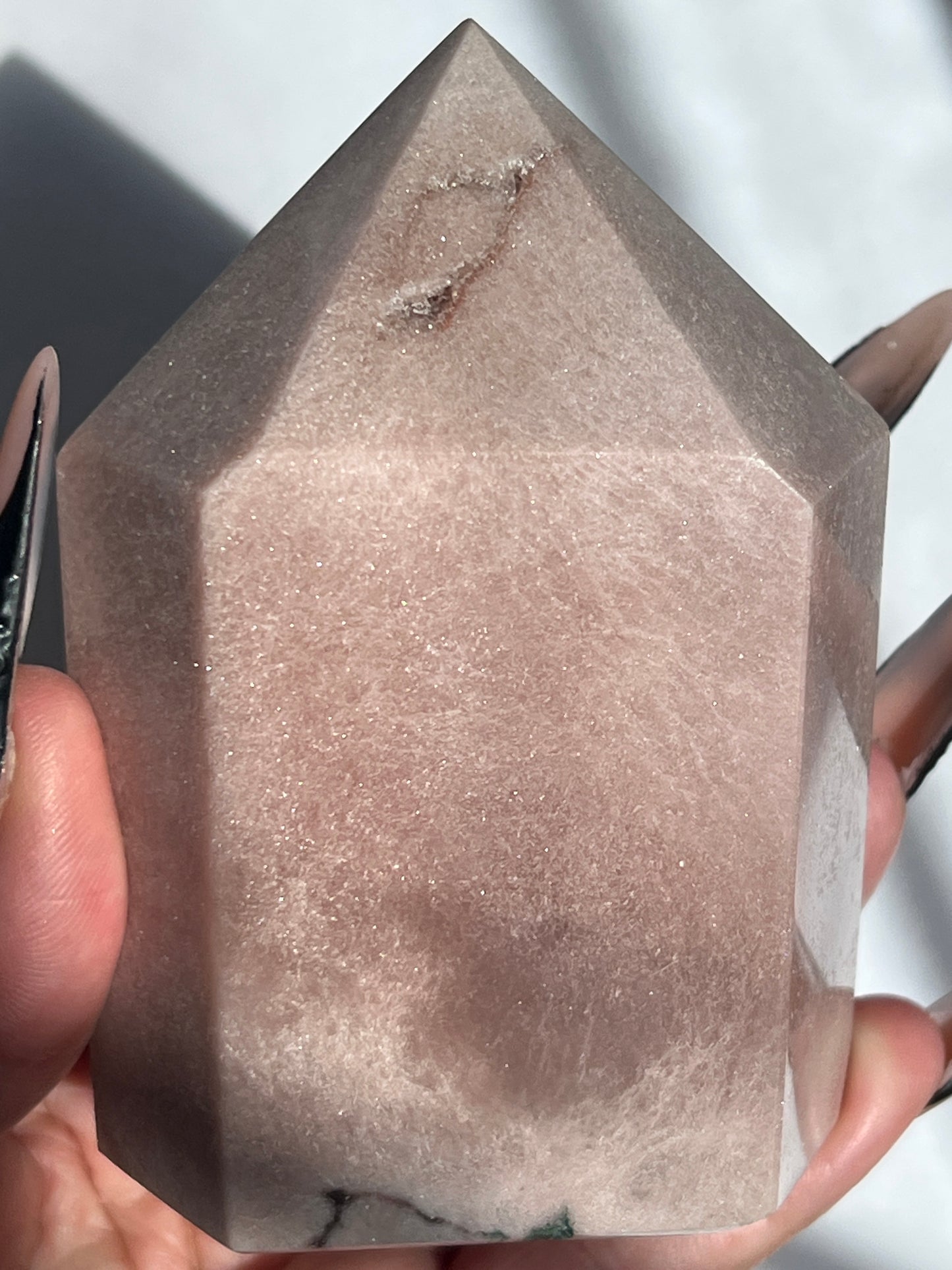 “Fae Chalet” Pink Amethyst Tower