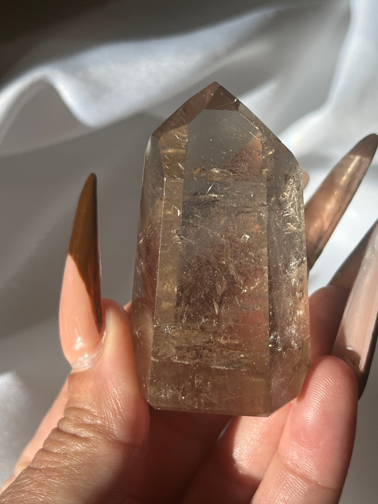 Small Champagne Smoky Quartz Towers