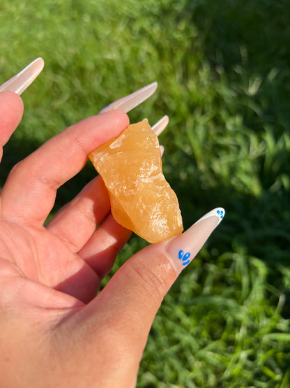 “Dreamsicle Dollops” Juicy Orange Calcite Chunks