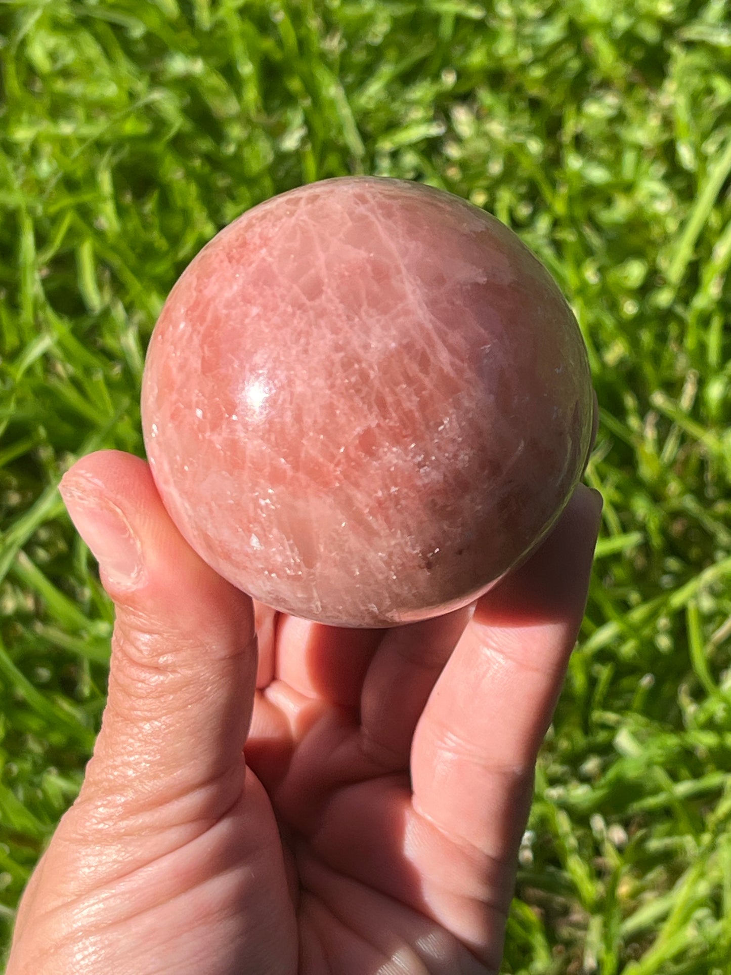 “Strawberry Drop” Rose Calcite Spheres