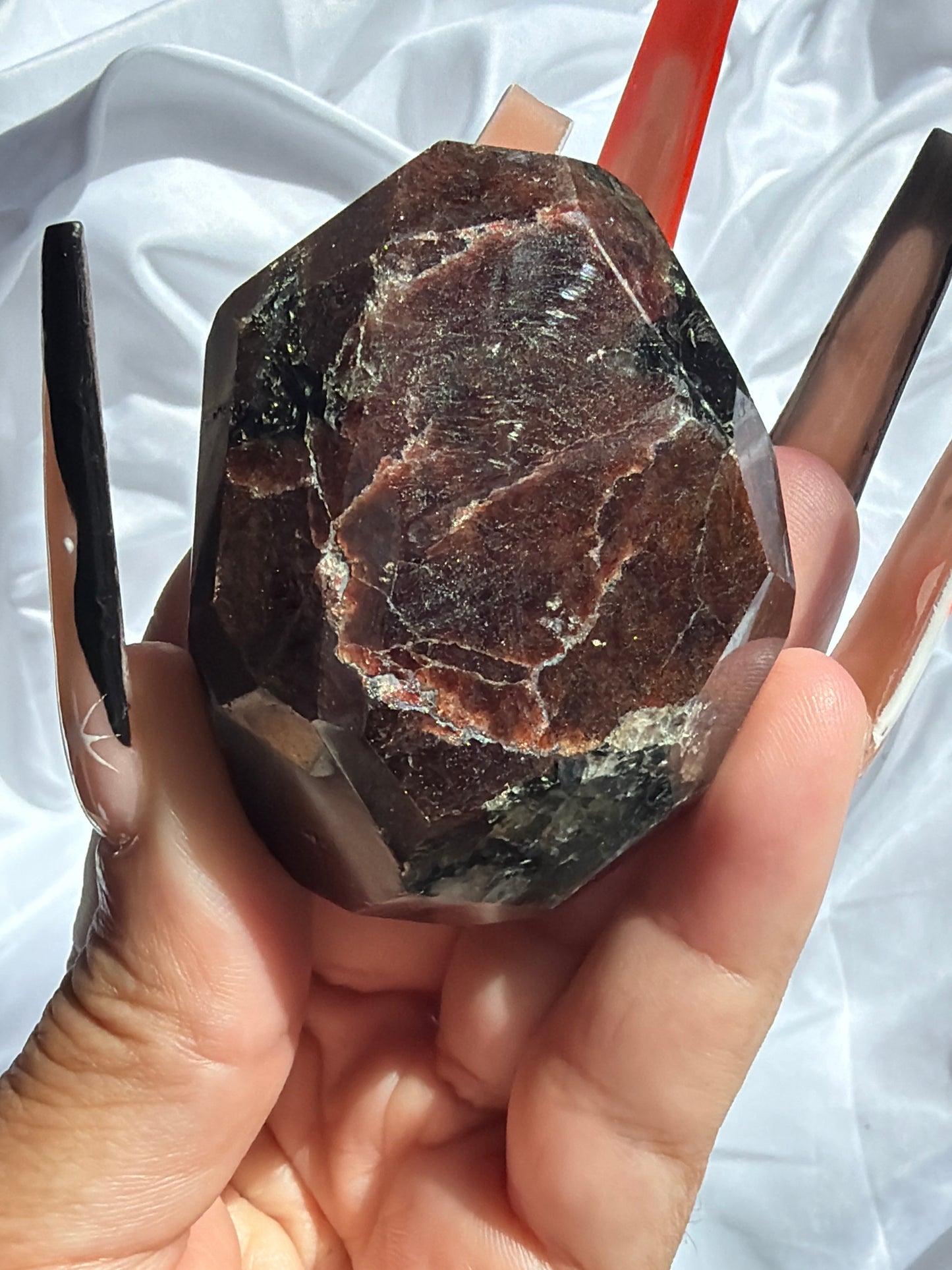 “Lifeblood” Faceted Garnet Free Forms