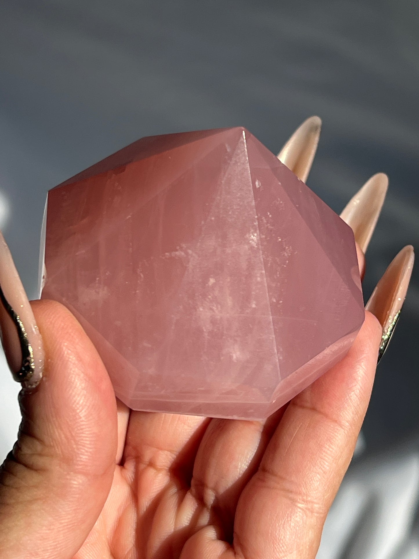 “Blushing Jewel” Rose Quartz Diamonds