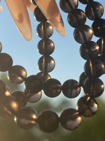 “Dusk” Midnight Lace Obsidian Bracelets