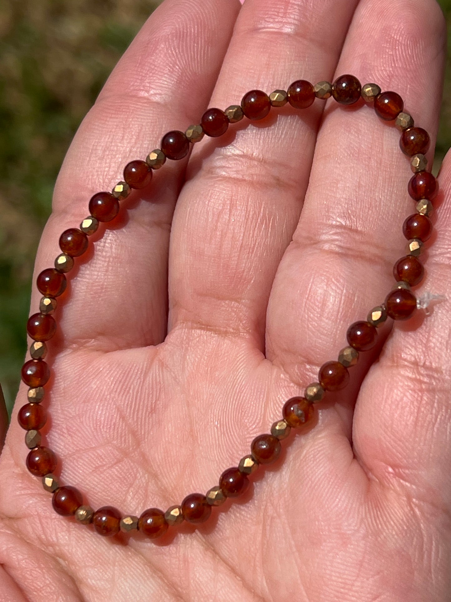 “Spiced” Hessonite Garnet Bracelet